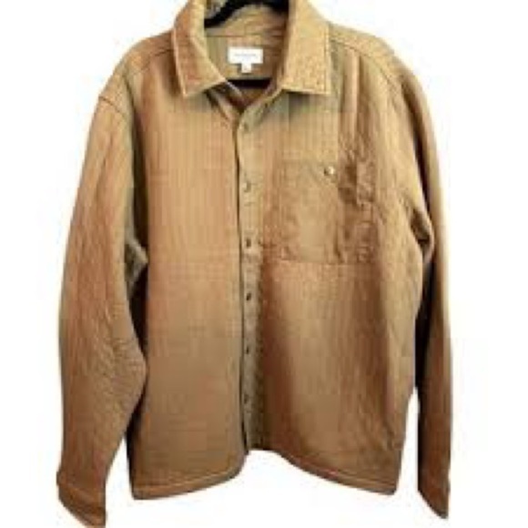 Goodfellow & Company Quilted Knit Shacket Men's Tan Size Medium🔥🔥 - Picture 2 of 11